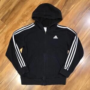 Adidas Zip Hoodie Sweatshirt Boy's M 10/12